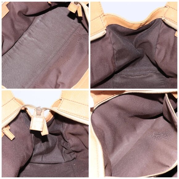 GUCCI Hand Bag Leather Beige Gold 121551 Auth 144406 - Picture 15 of 16